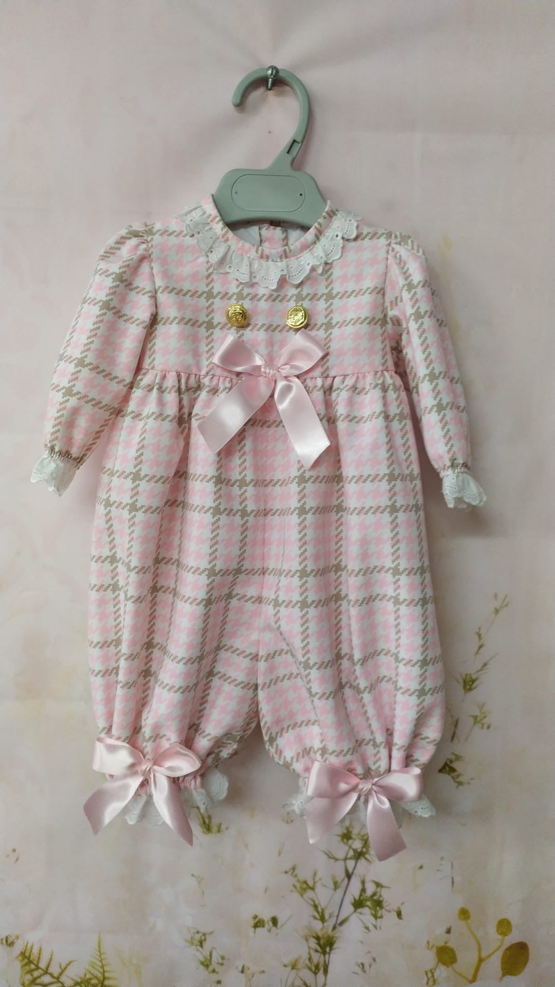 Sonata Pink Burberry Infant Romper