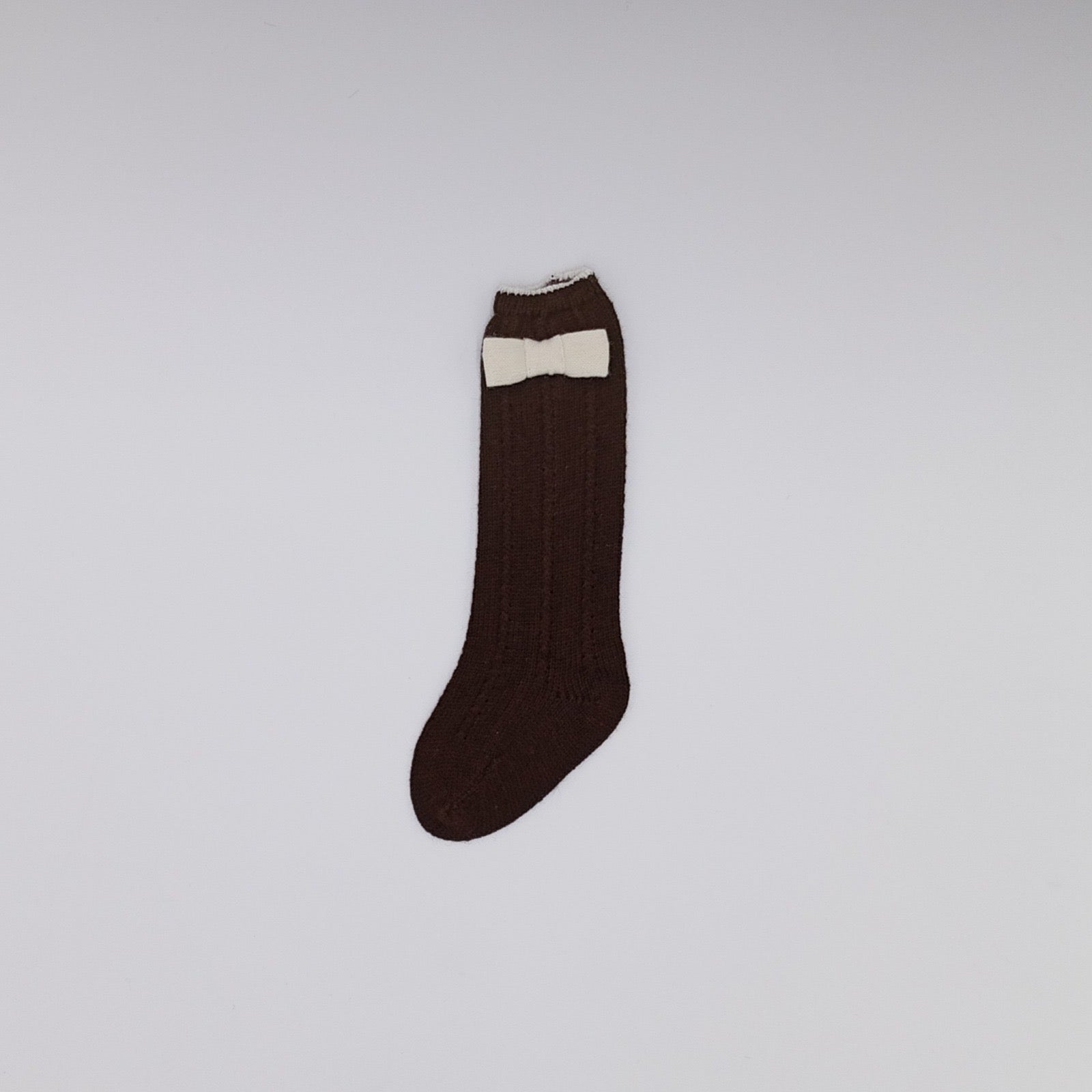 Chocolate and Cream Knit Socks