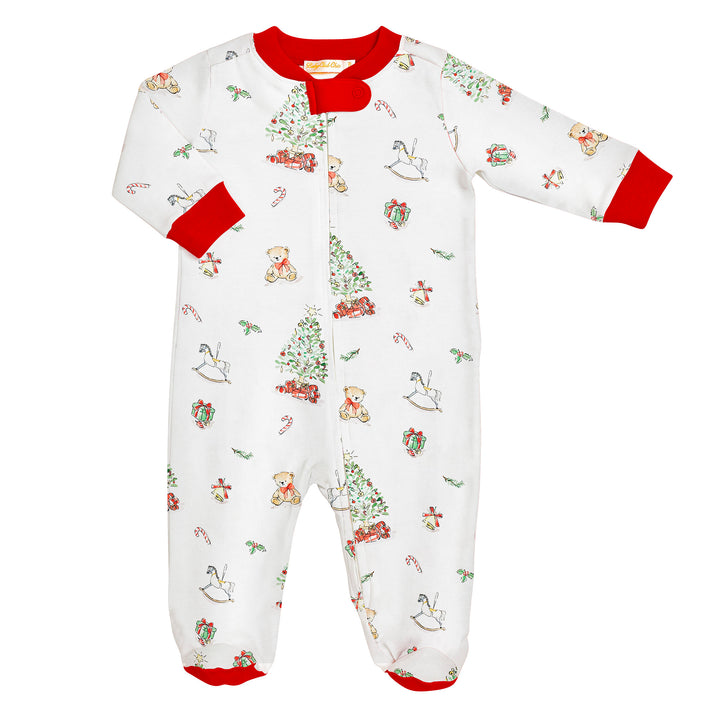 Christmas Tree Zipped Footie