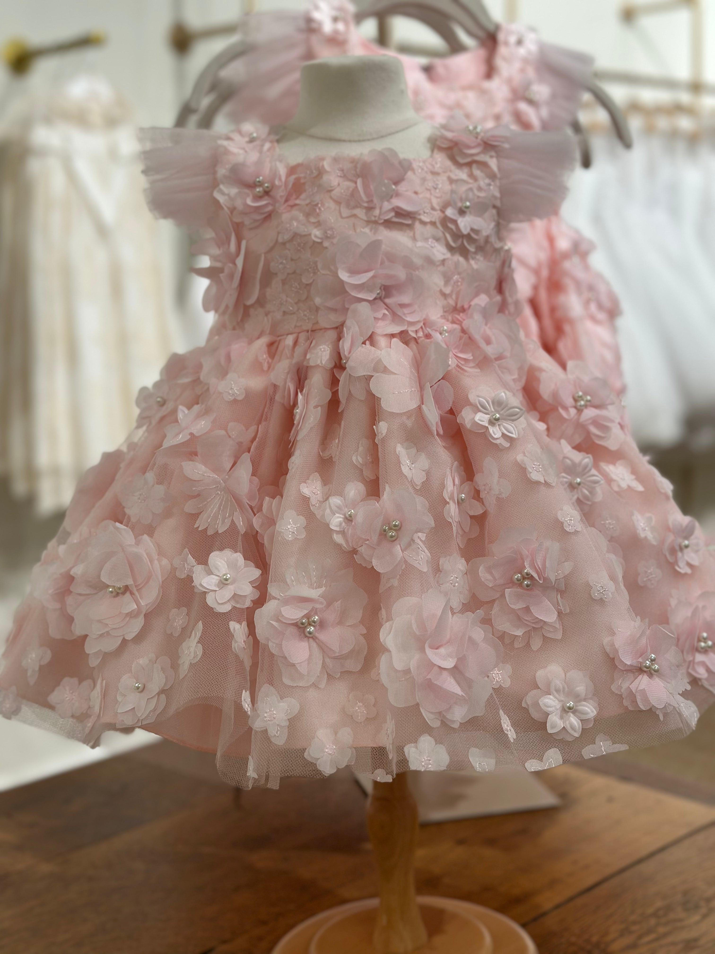 Little Treasures Dimenional Flower Dress