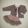 Camel and Navy Skirt Knit Set