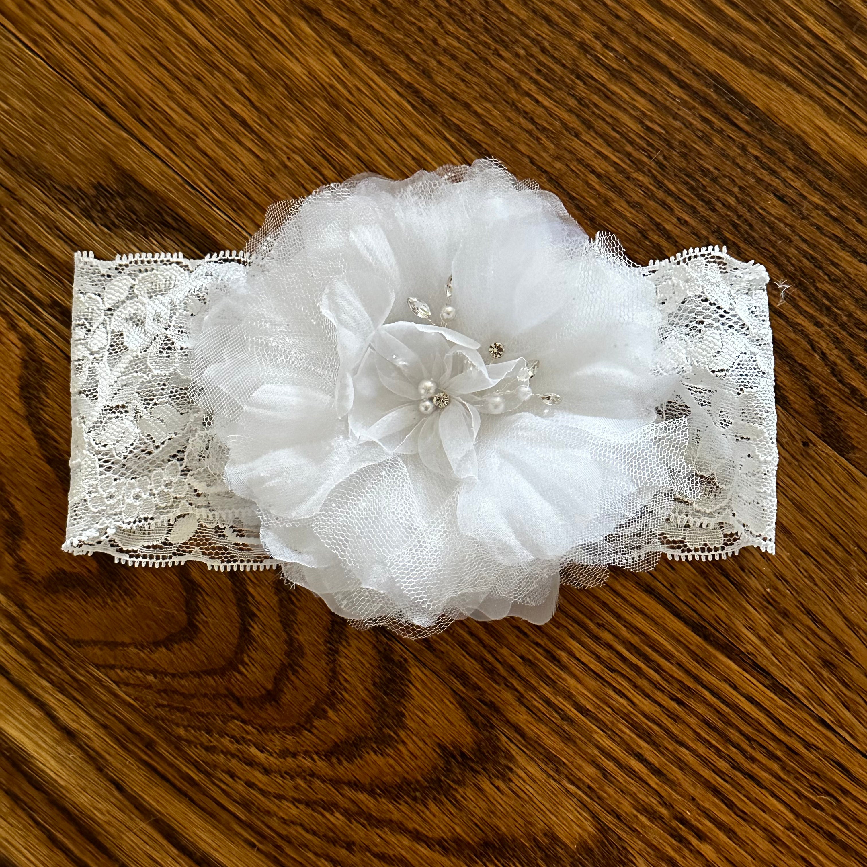 Christening Tulle Headband