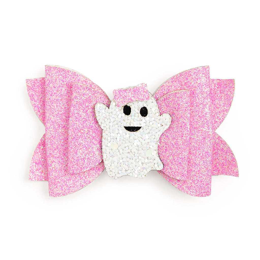 Ghost Halloween Bow Clip