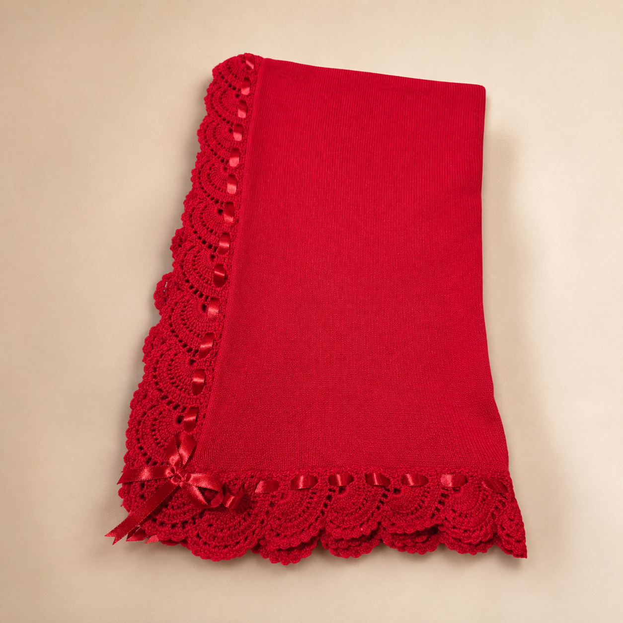 Red Knit Blanket