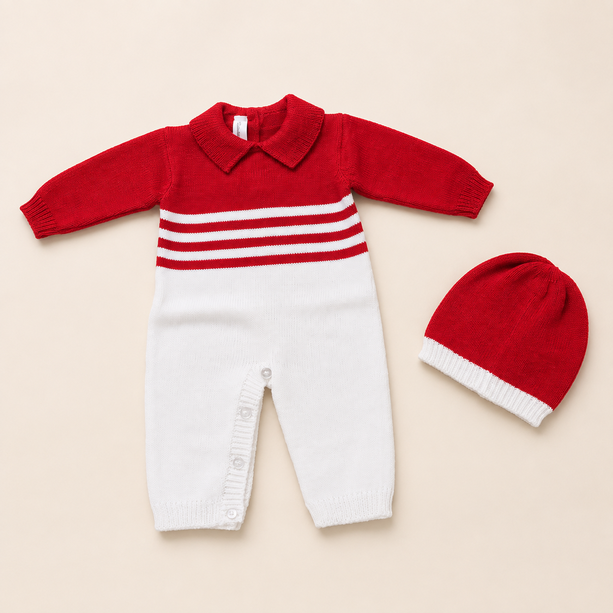 Red Stripe Knit Set