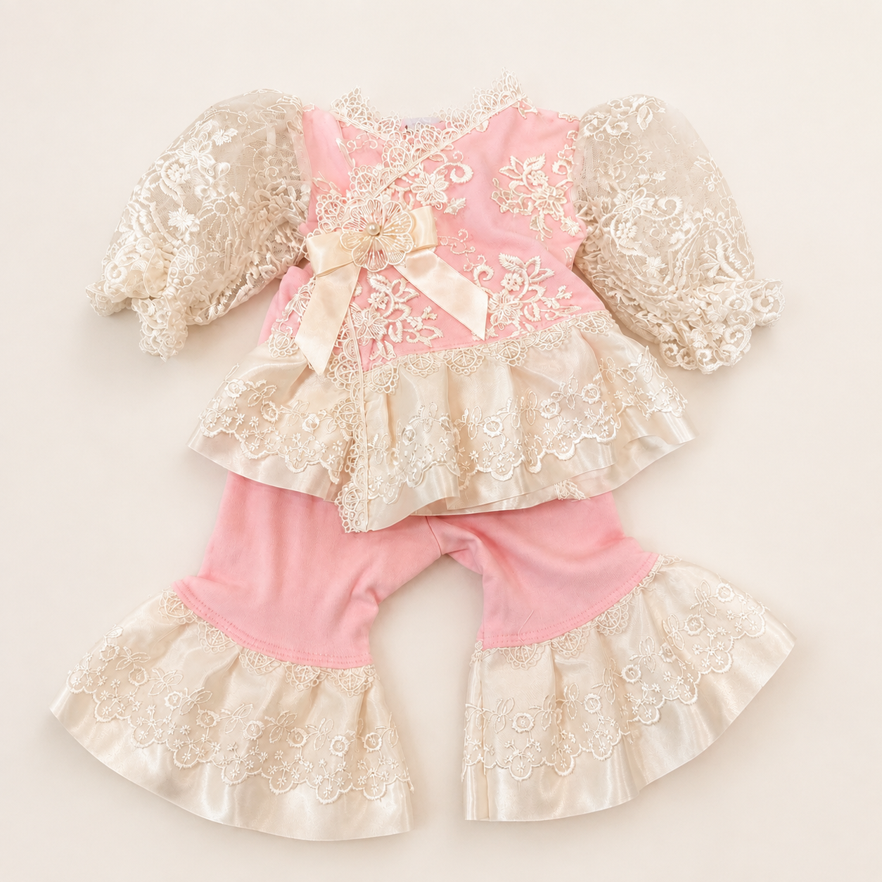 Bella Pink Lacey Set