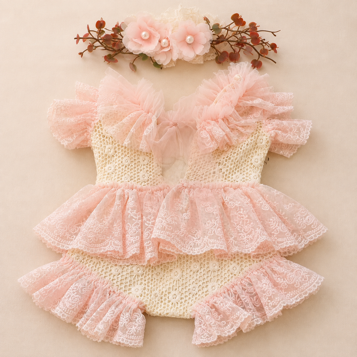 Newborn Shabby Bubble Romper