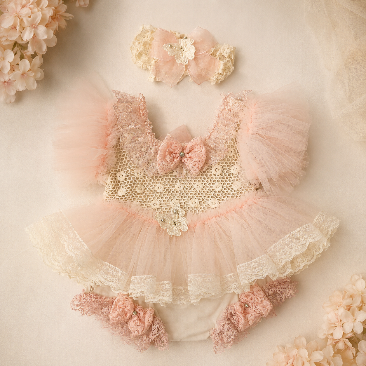 Newborn Shabby Bubble Romper