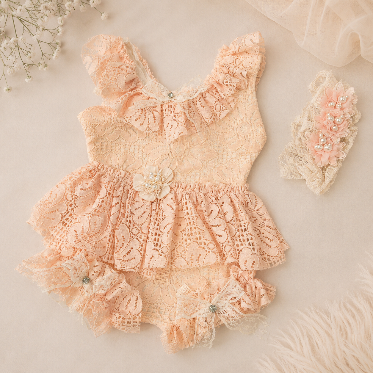 Newborn Shabby Bubble Romper