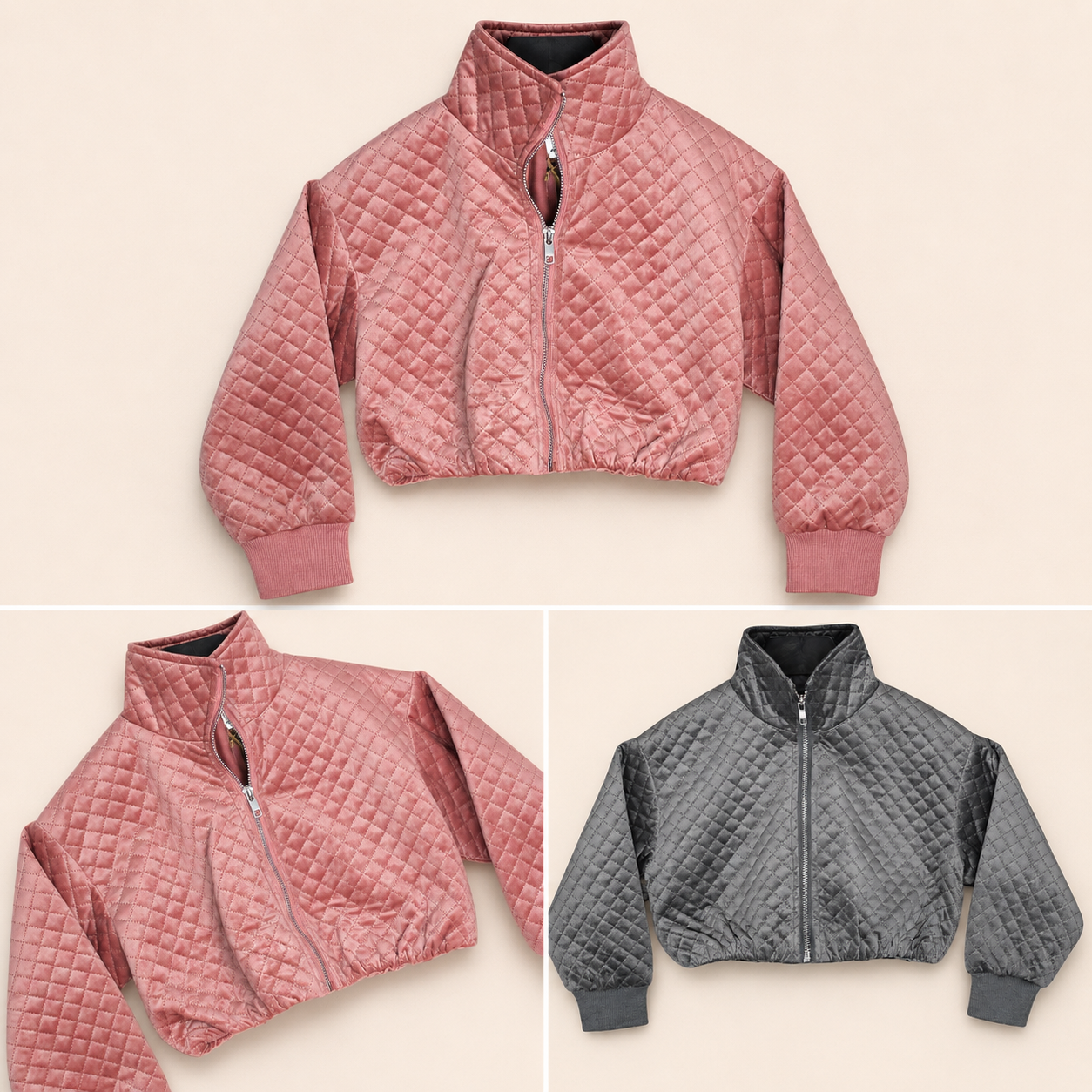 Cropped Quilted Jacket