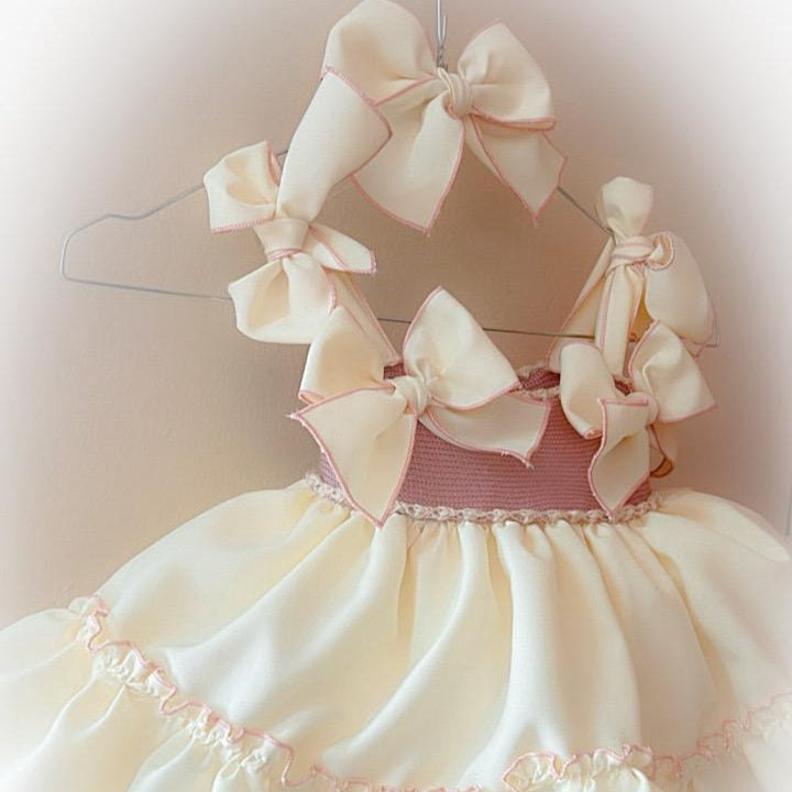 Ivory and Mauve Dress