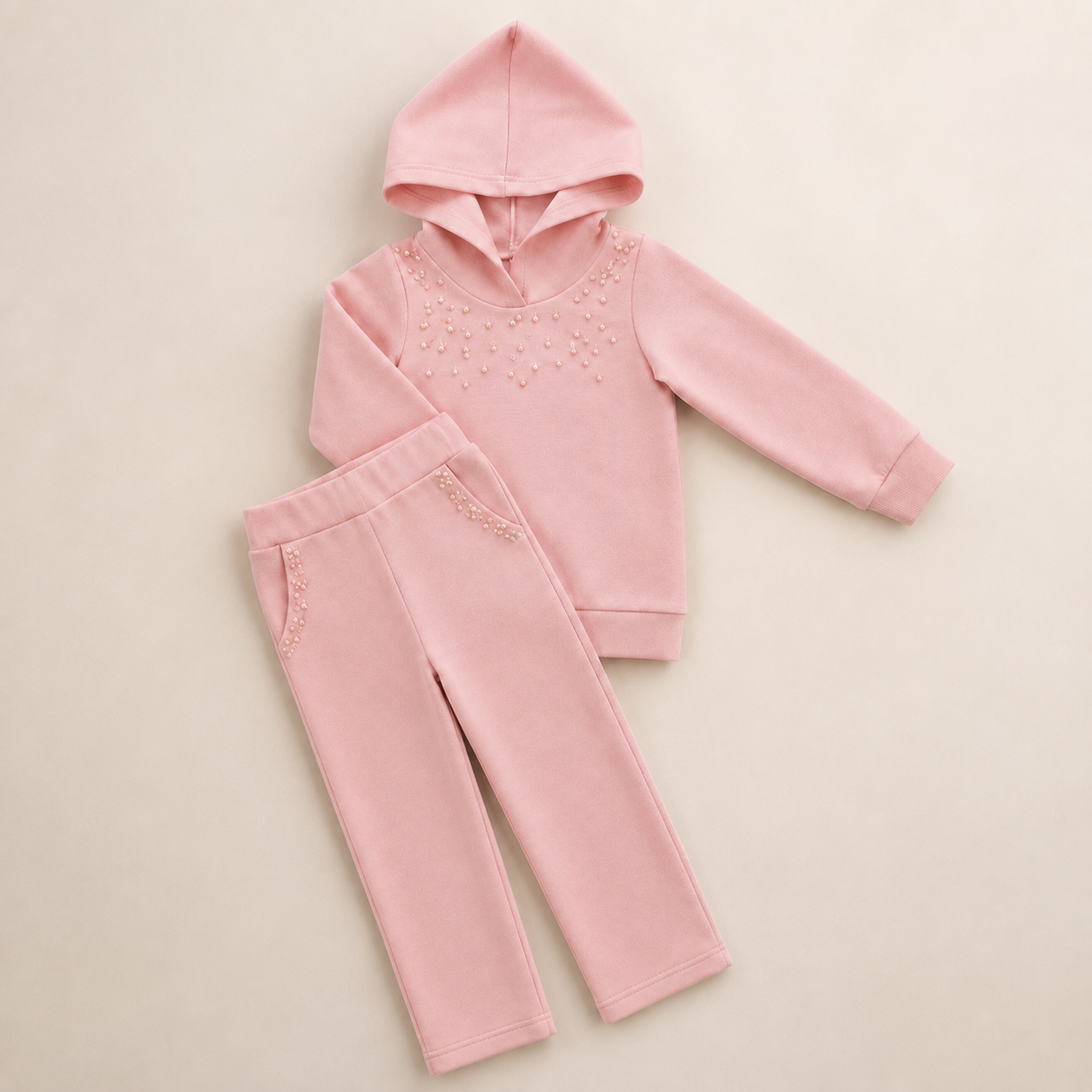 Pearl Beaded Sweatsuit