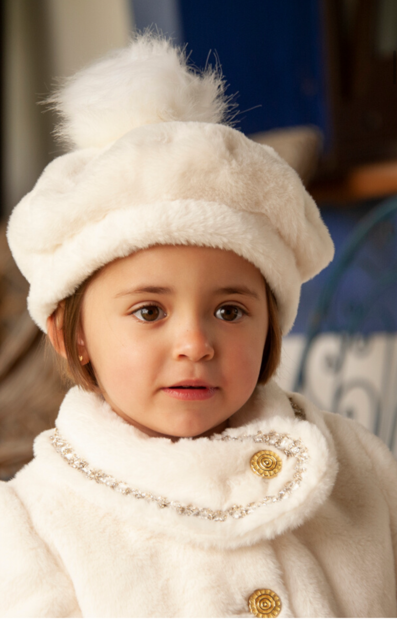 Ivory Sparkle Chanel Beret
