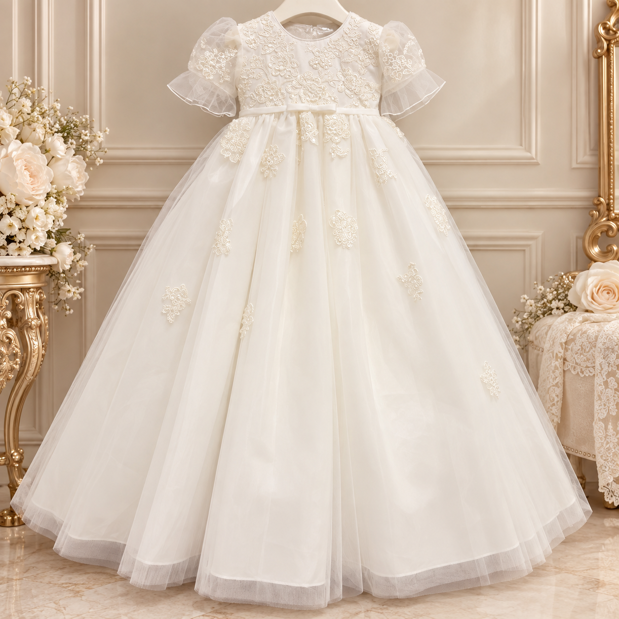 Bell Short Sleeve Gown
