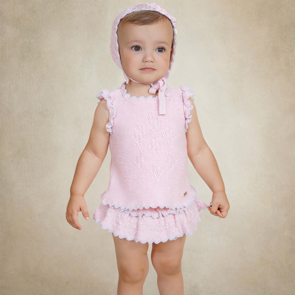 Pink Sweater and Skirt Set
