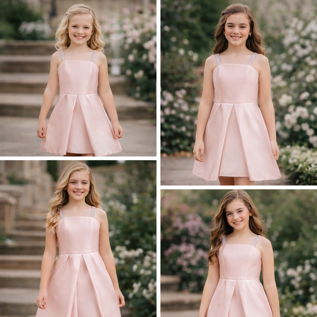 The Aimee Dress in Blush Pink