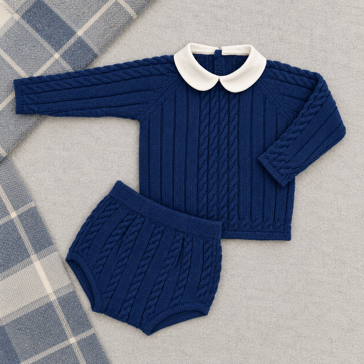 Boy's Oxford Blue Sweater Set