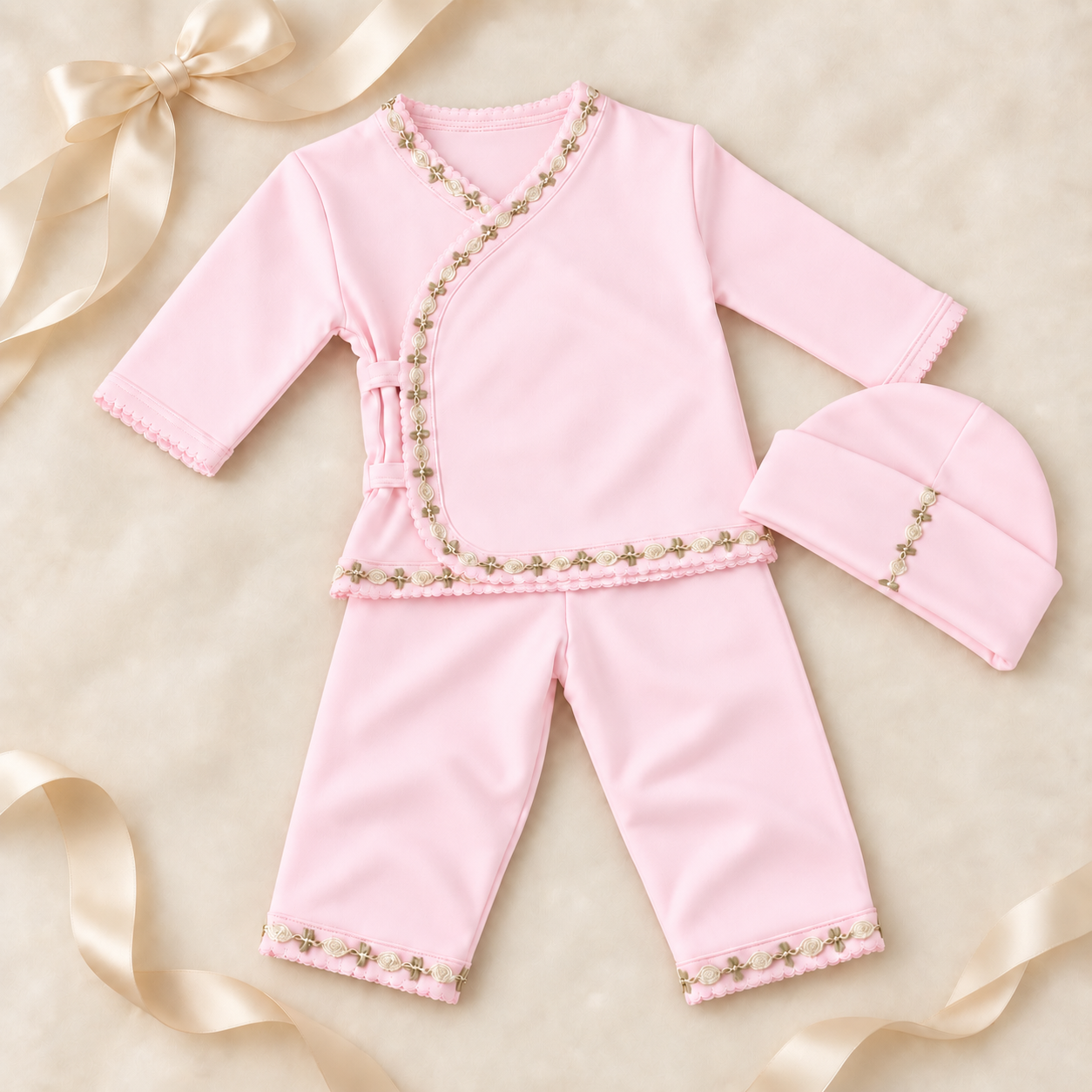 Pink Floral Pima Cotton Blanket