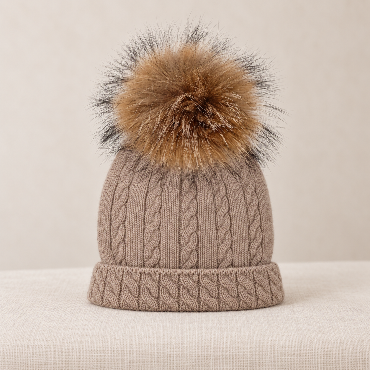 Stone Pom Pom Hat