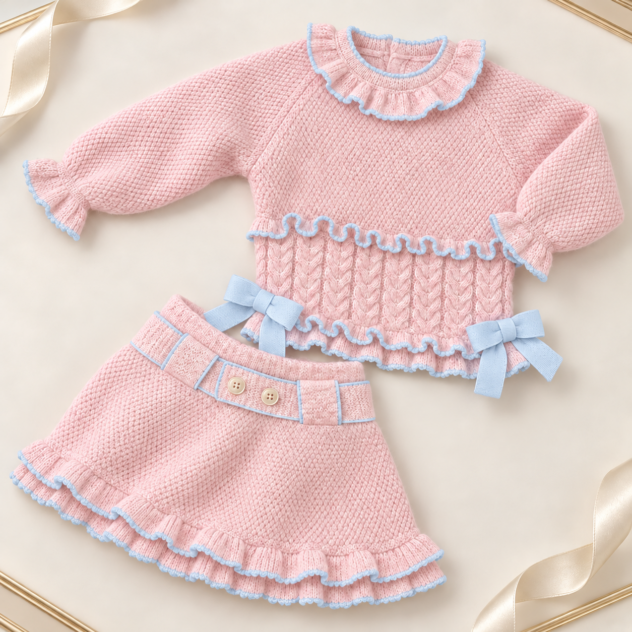 Baby Pink Skirt Set
