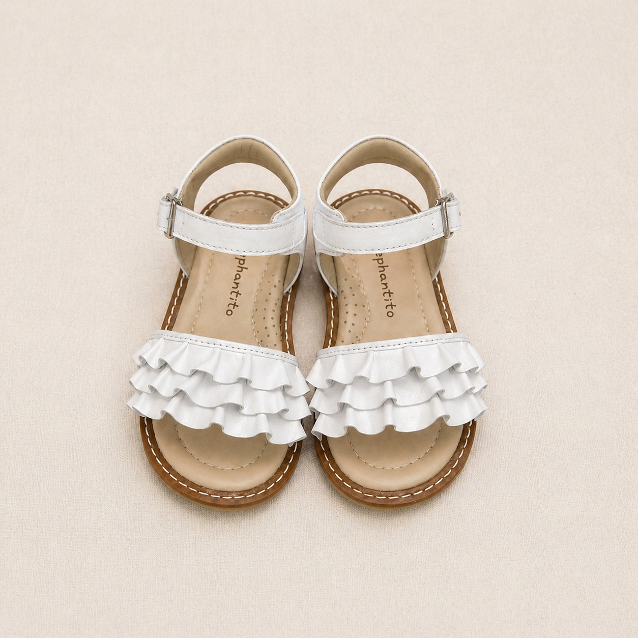 Flamenco White Leather Sandal