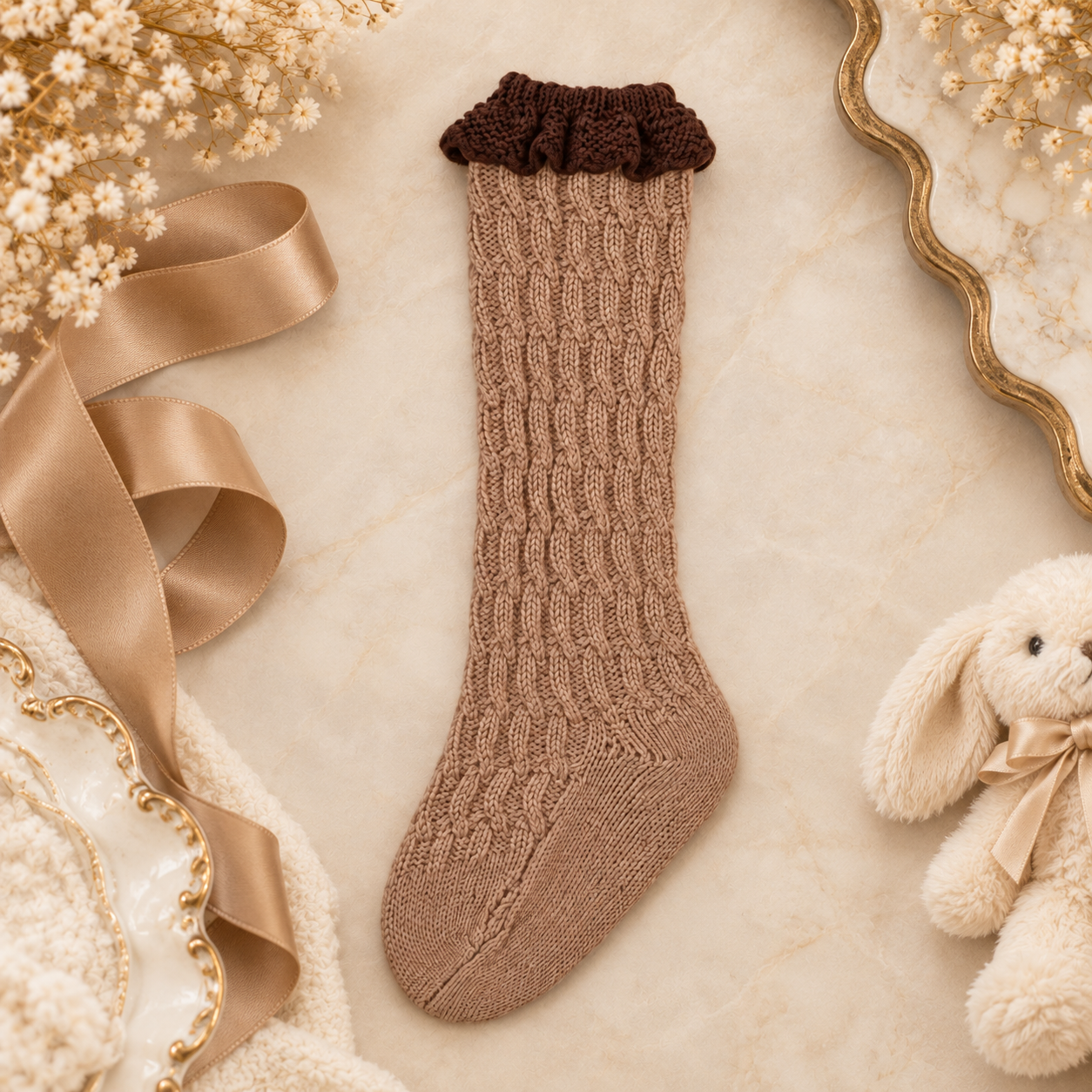 Camel and Brown Sock