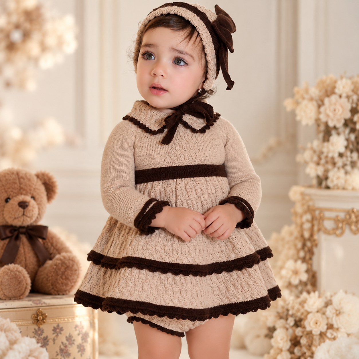 Camel and Chocolate Dress