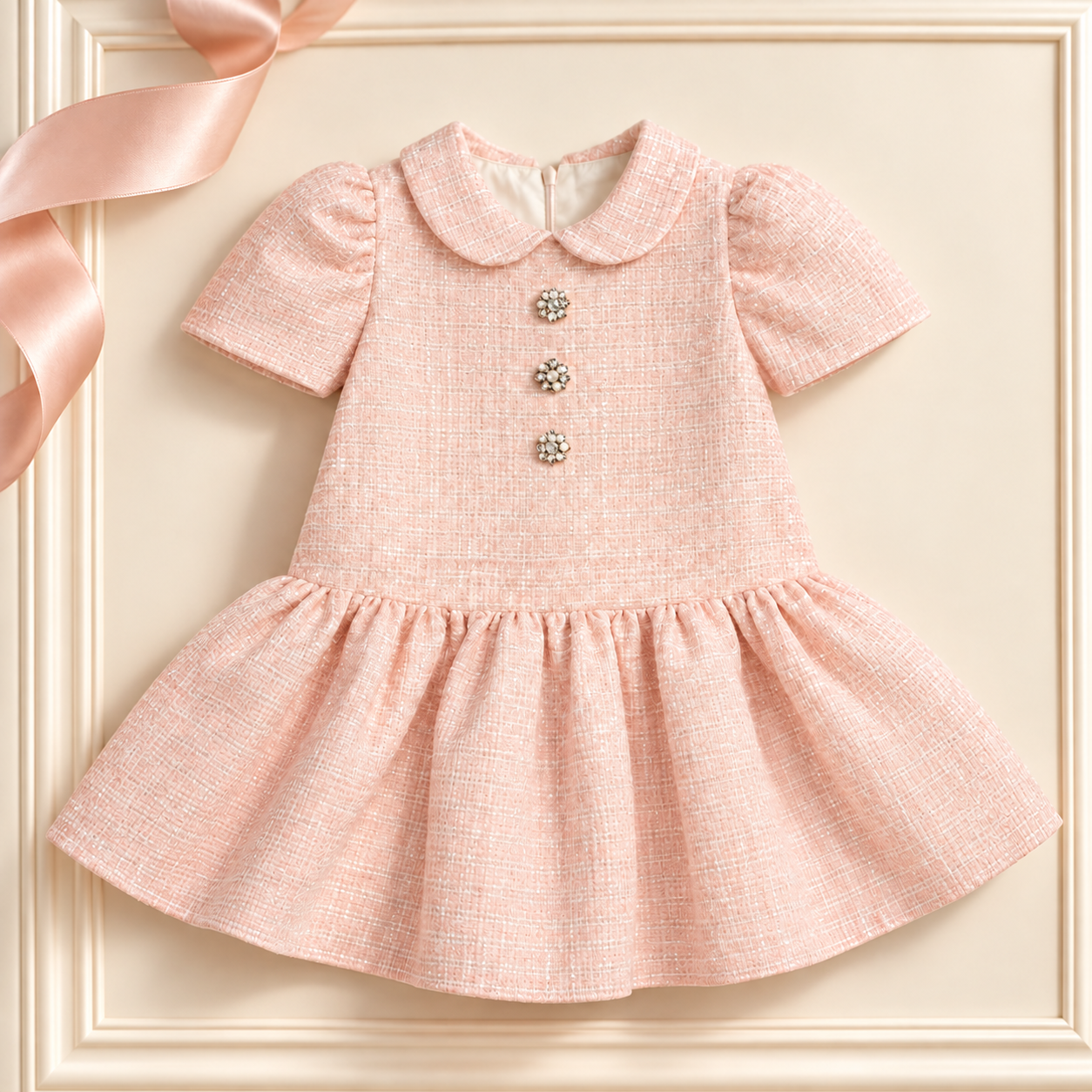 Pink Tweed Dress