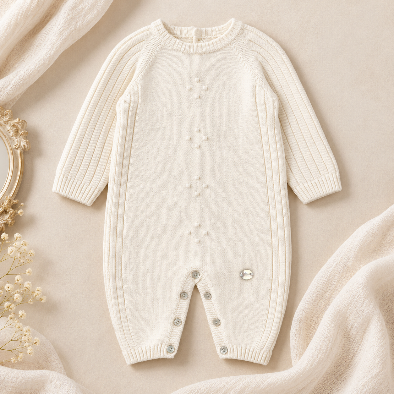 One Piece Ivory Knit Set