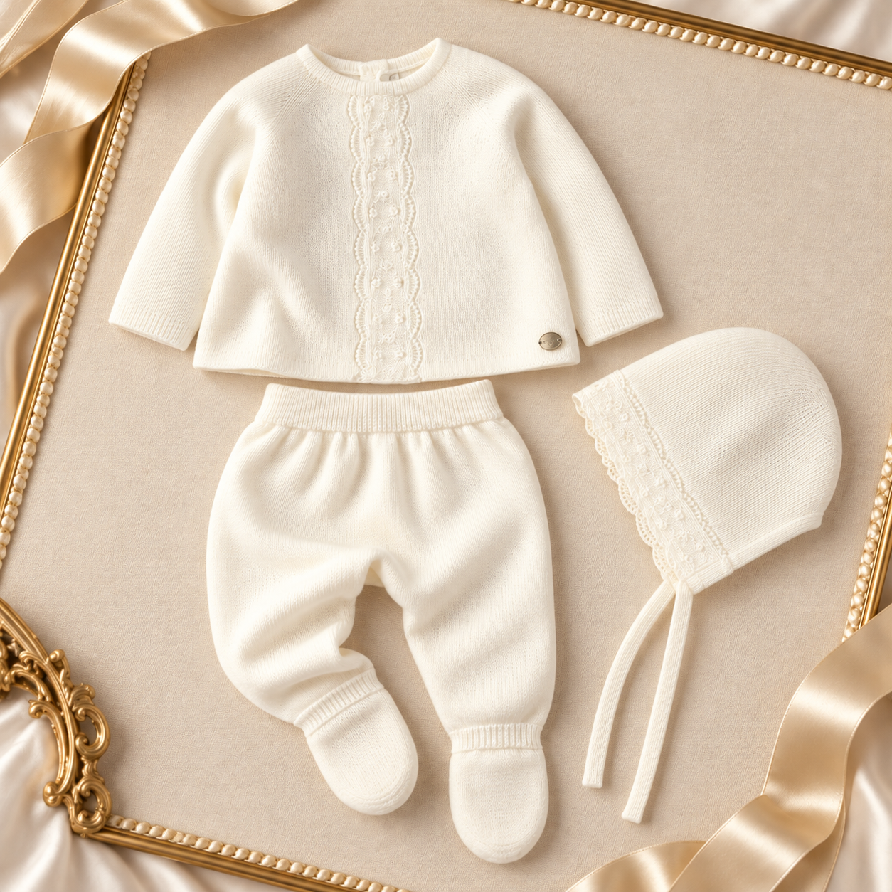 European Ivory Knit Set