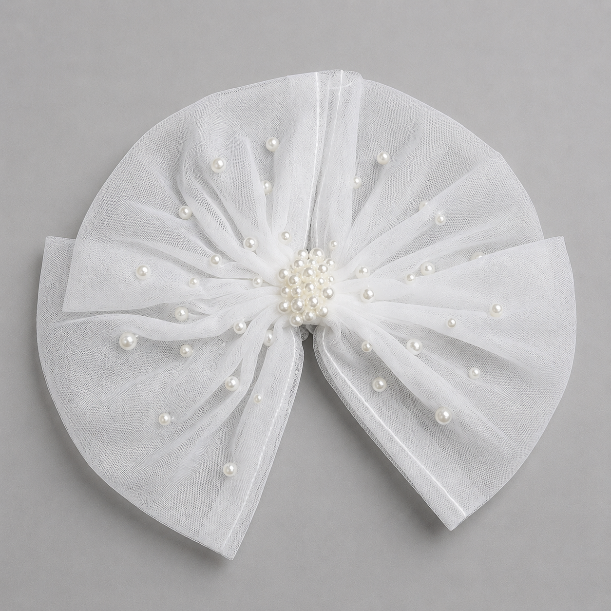 White Tulle Clip