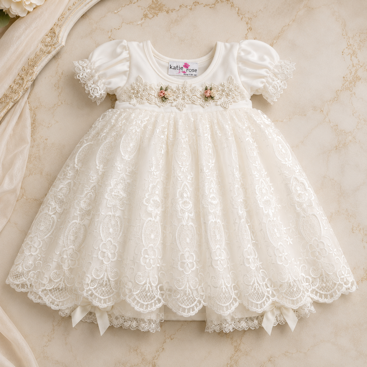 Rosie Bloomer Dress in Ivory