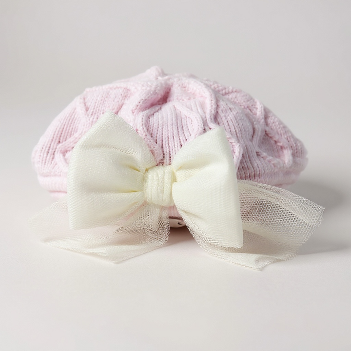 Light Pink Knit Beret