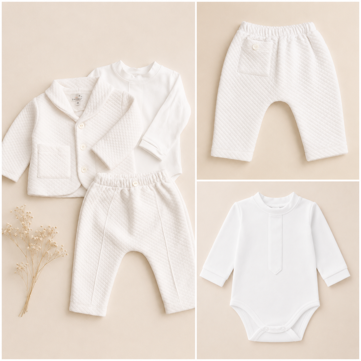 Conjunto de algodón acolchado Leo White