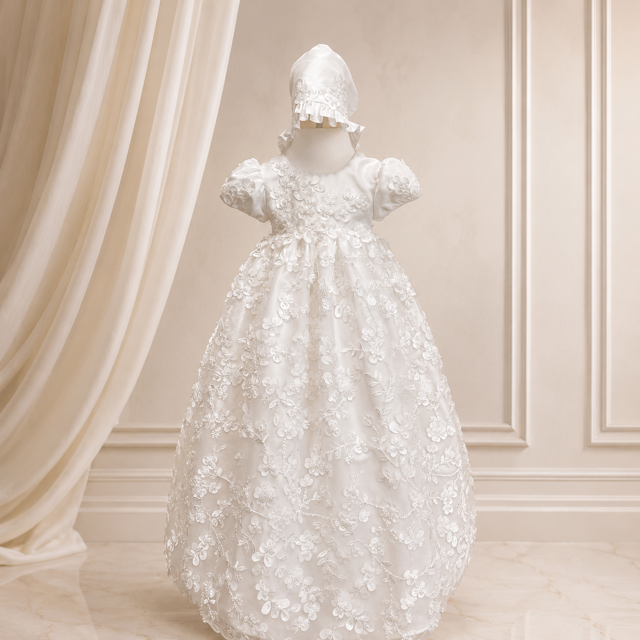 Dimensional Flower Gown