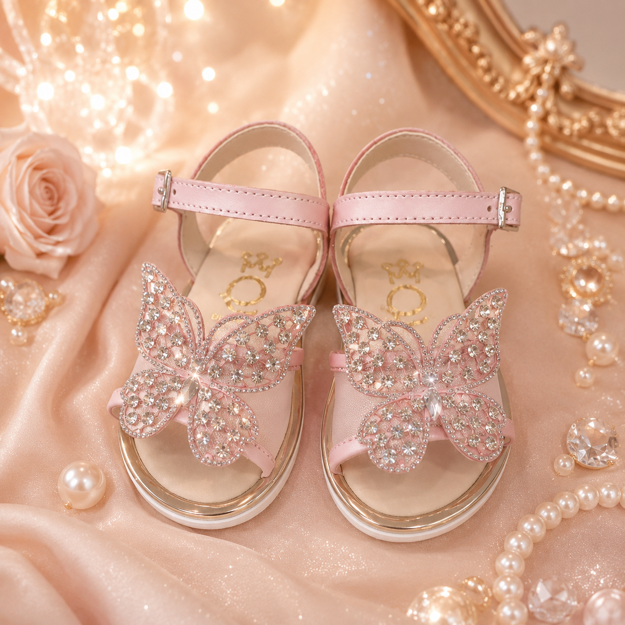 Butterfly Sandals in Pink