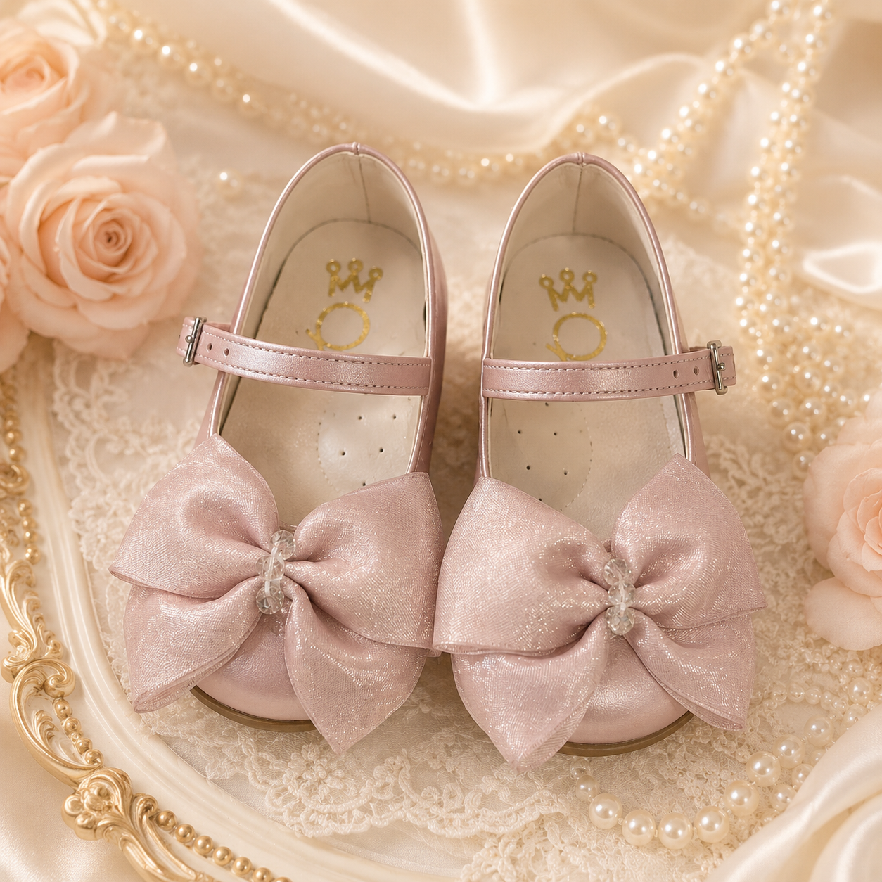 Pink Leather Bow Shoe
