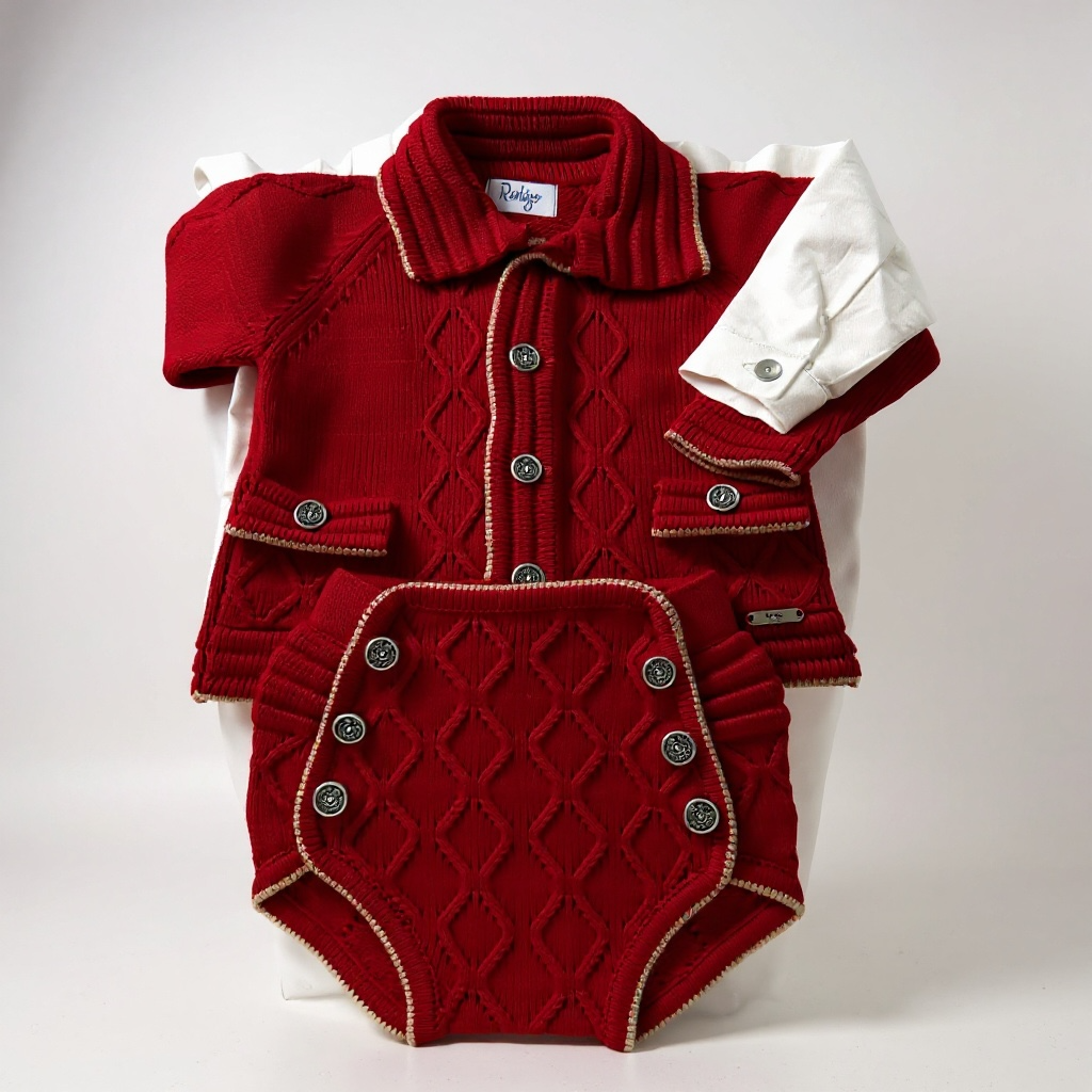 Camel and Red Bloomer Set