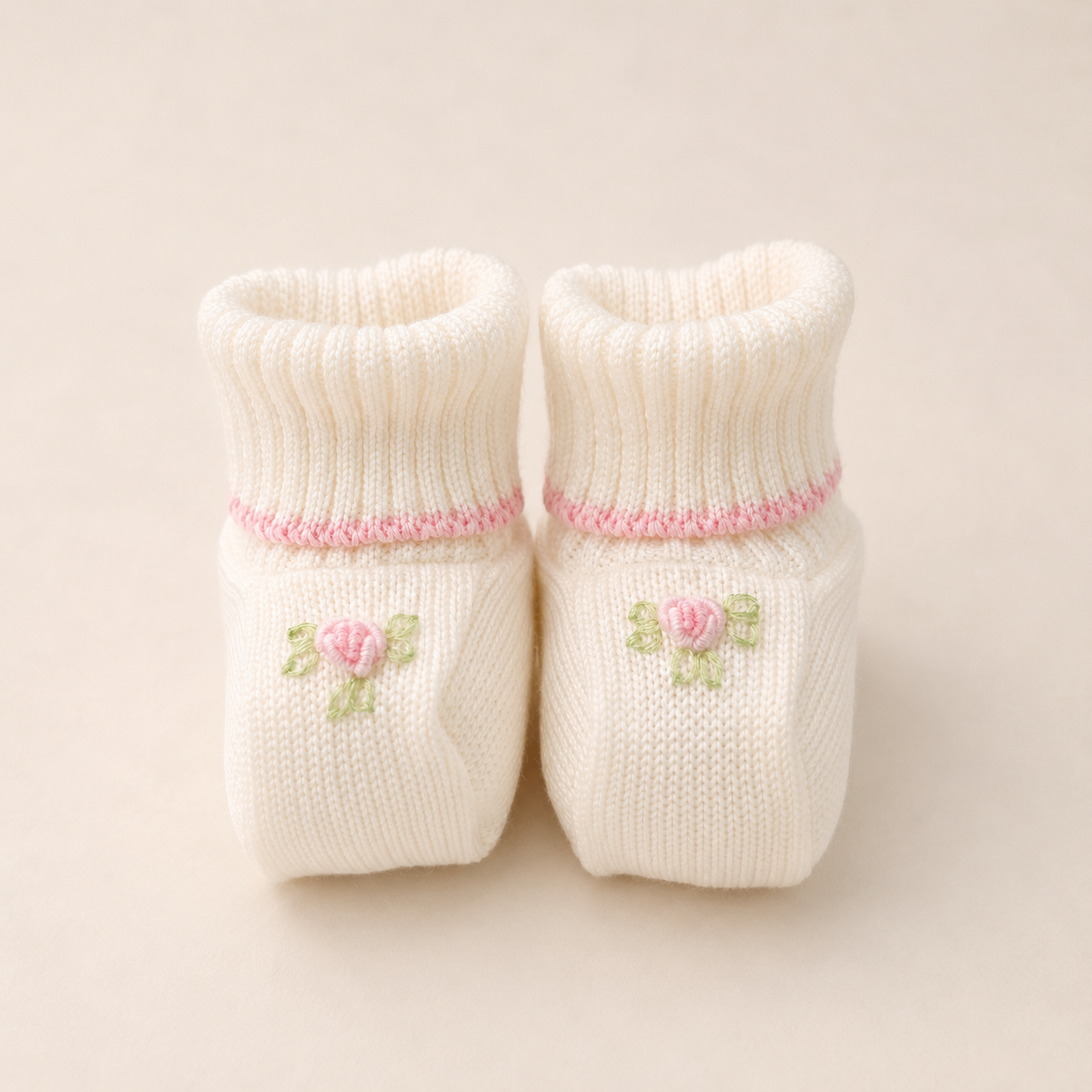 Heart Embroidered Booties