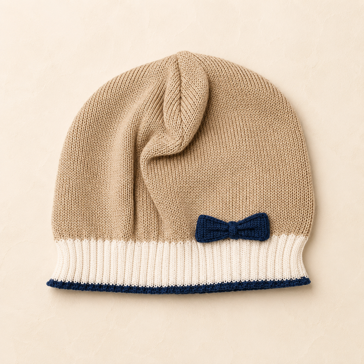 Gorro de punto de oso de peluche
