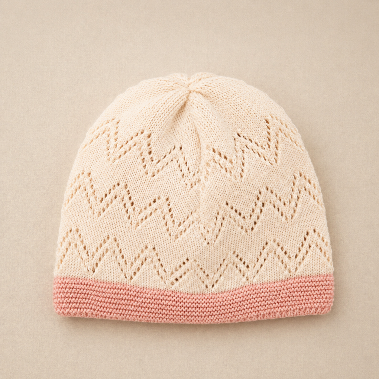 Gorro de punto rosa