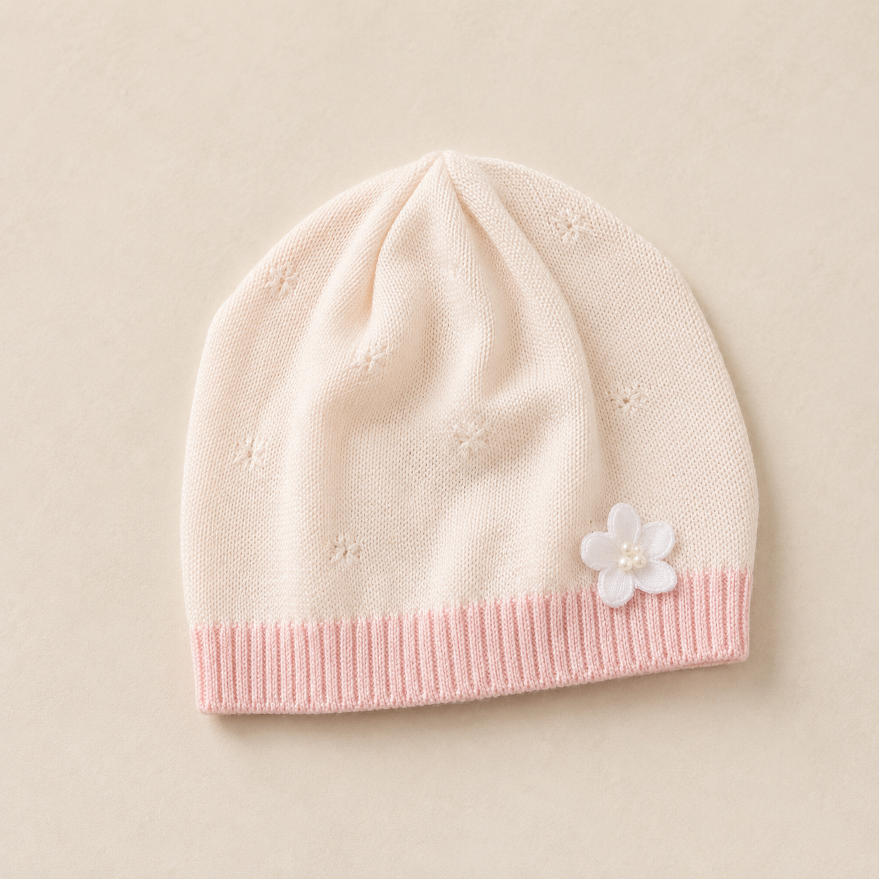 Gorro de punto rosa