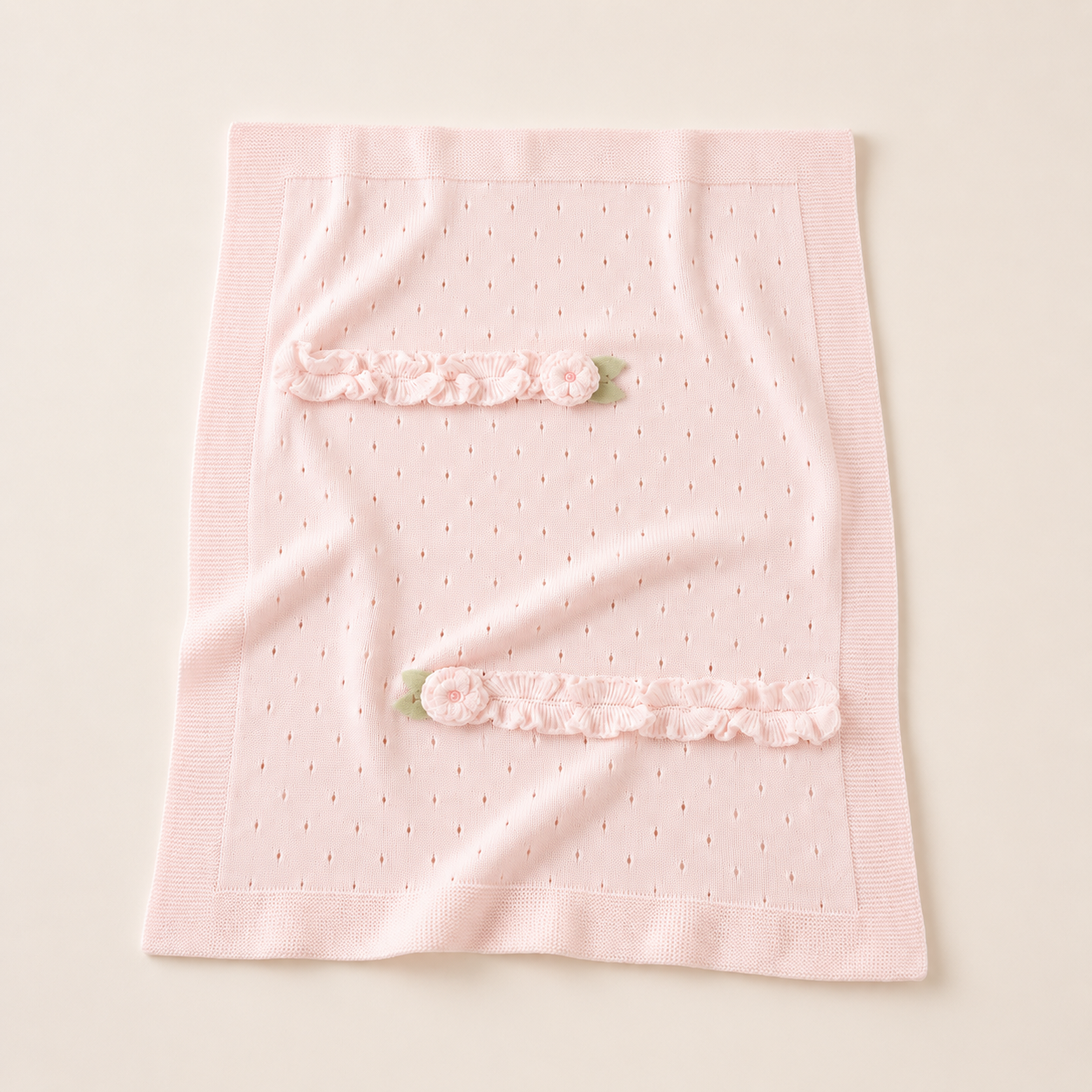 Rose Knitted Blanket