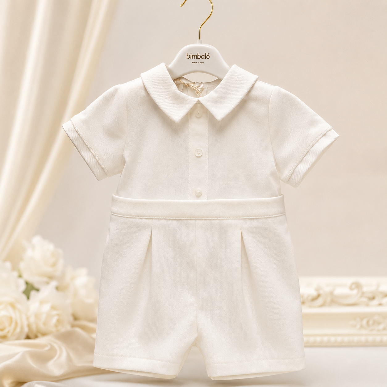 Pelele de niño color blanco