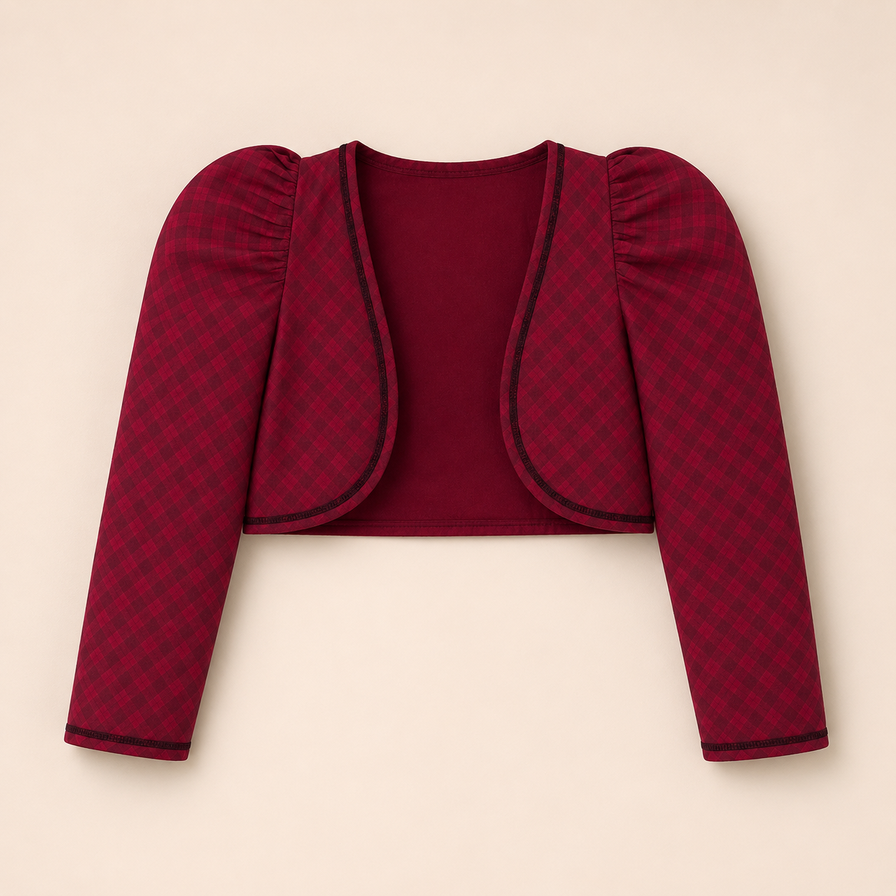 Chaqueta corta a cuadros festiva