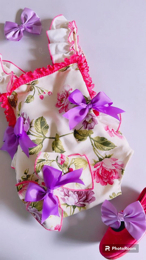 Floral Romper with Clip