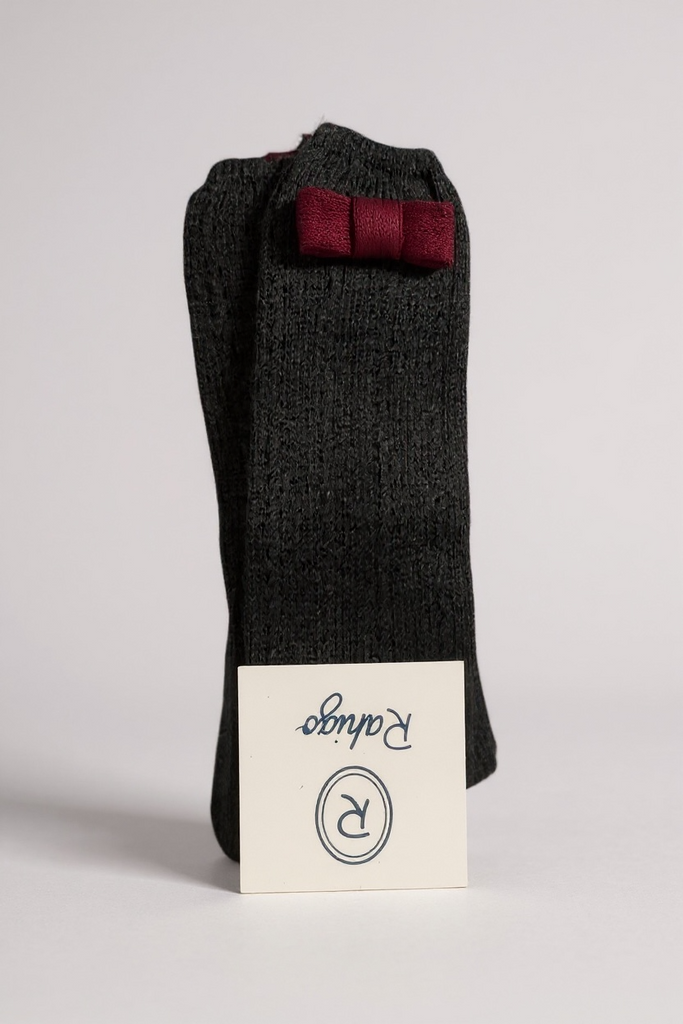 Charcoal Gray Knit Socks