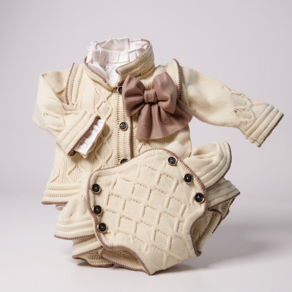 Three Piece Cream Skirt Set