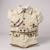 Boy's Cream and Camel Cardigan Set
