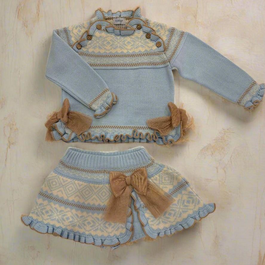 Blue Girl's Skirt Set